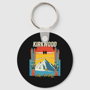 Kirkwood California Ski All Day - Retro Vintage St Key Ring