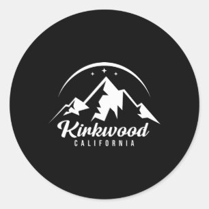 Kirkwood California Ski Resort Skiing Snowboarding Classic Round Sticker