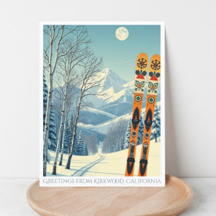 Kirkwood California ski vacation Postcard