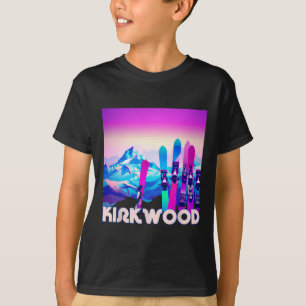 Kirkwood Ski - Retro 80's Style Skiing And Snowboa T-Shirt