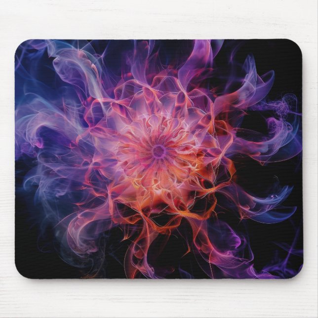 Kirlian Emberflow: Electric Mist Form Mouse Mat (Front)