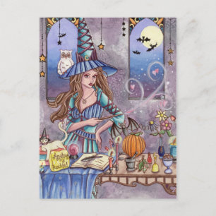 Kirra - Witch, Cat and Owl Postcard