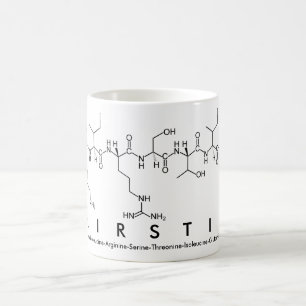 Kirstie peptide name mug