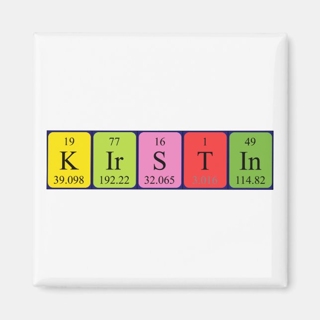 Kirstin periodic table name magnet (Front)