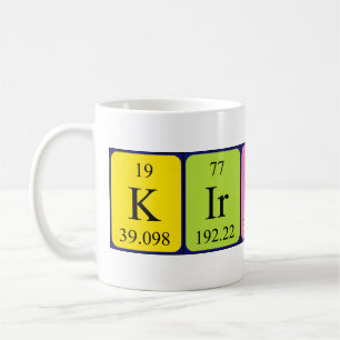 Kirstin periodic table name mug