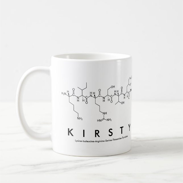 Kirsty peptide name mug (Left)