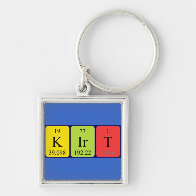 Kirt periodic table name keyring (Front)