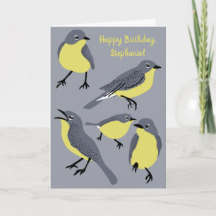 Kirtland's Warblers Bird Lovers Birthday Card