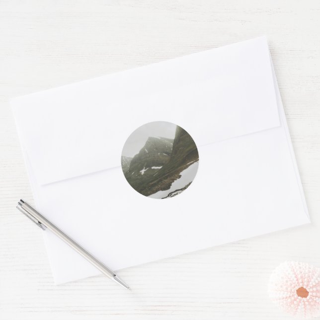 Kiruna Mountains  Classic Round Sticker (Envelope)