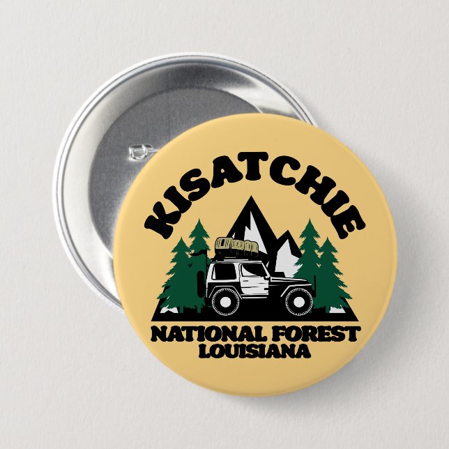 Kisatchie National Forest Louisiana 7.5 Cm Round Badge (Front & Back)