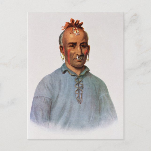 Kish-Kal-Wa, a Shawnee Chief Postcard (Front)