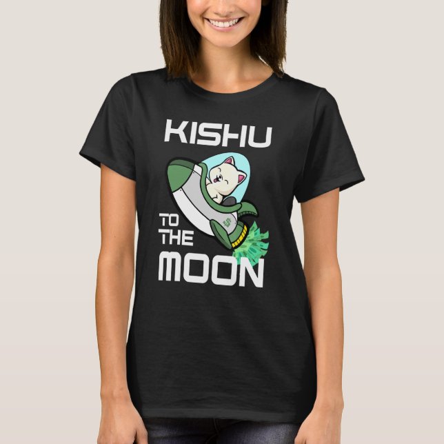Kishu To The Moon Crypto Kishu Inu Coin T-Shirt (Front)