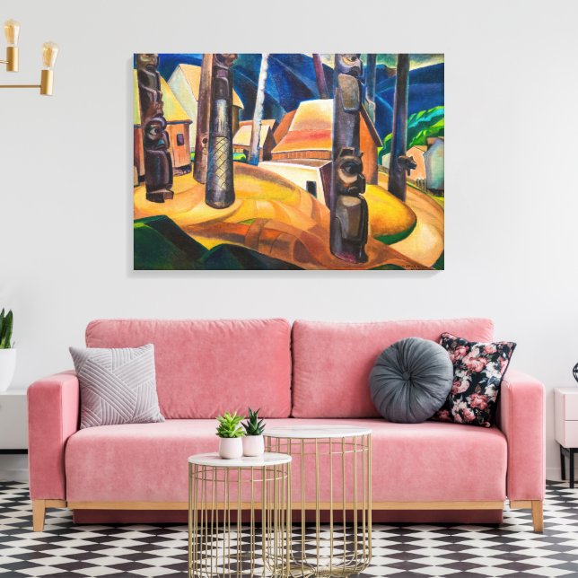 Kispiax Village | Emily Carr | Canvas Print (Insitu(LivingRoom))