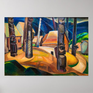 Kispiax Village   Emily Carr   Poster