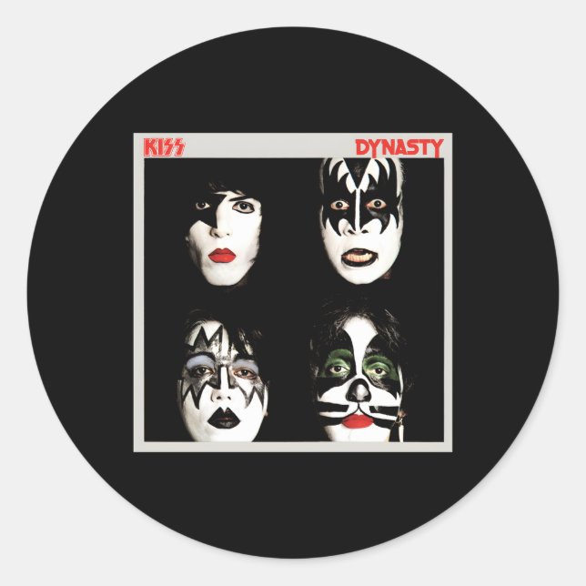 Kiss 1979 Dynasty Classic Round Sticker (Front)
