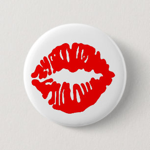 Kiss 6 Cm Round Badge