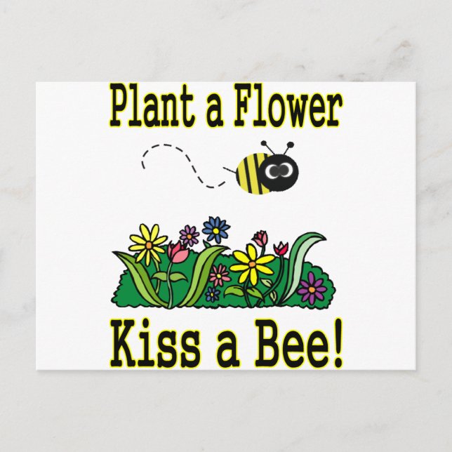 Kiss a Bee Postcard (Front)