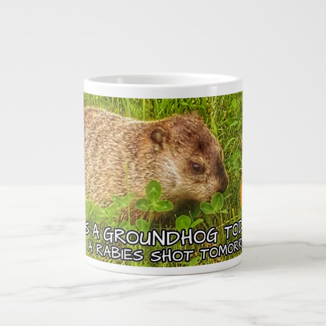 Kiss a groundhog today. Get a rabies shot mug (Front)