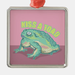 Kiss a toad metal tree decoration