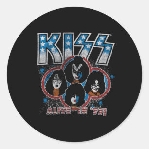 Kiss Alive In 77 Classic Round Sticker