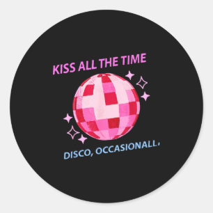 Kiss All Time Disco Occasionally Classic Round Sticker