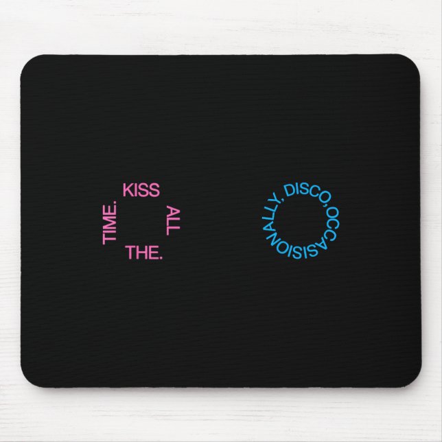 Kiss All Time Disco Occasionally Design Mouse Mat (Front)