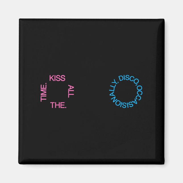 Kiss All Time Disco Occasionally Illustration Magnet (Front)