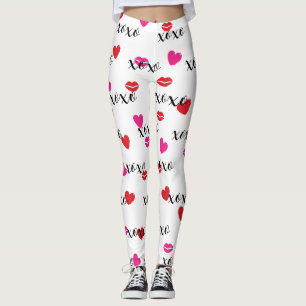 kiss and hearts leggings 