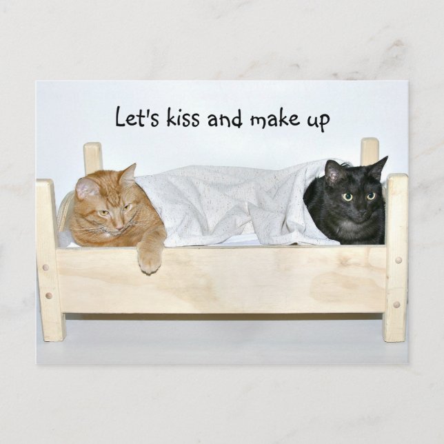 Kiss and make up postcard (Front)