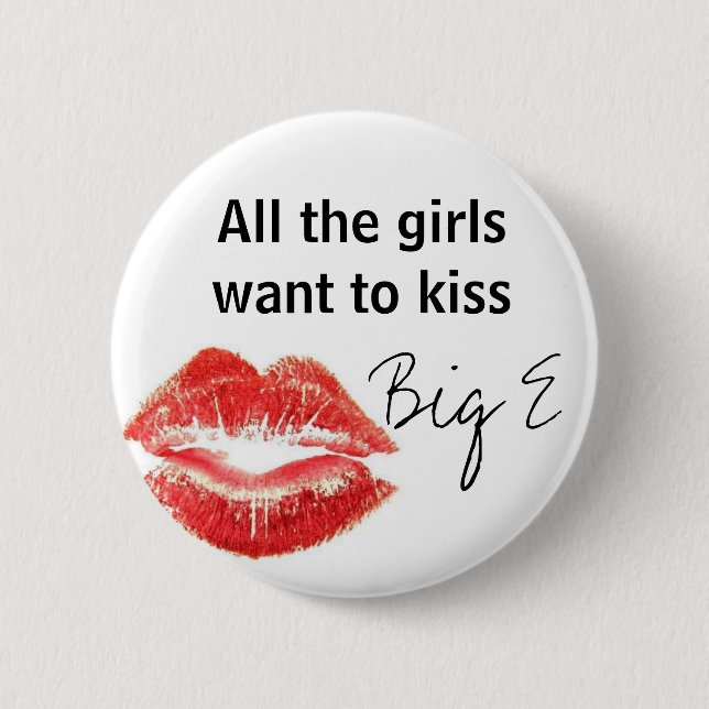 Kiss Big E 6 Cm Round Badge (Front)
