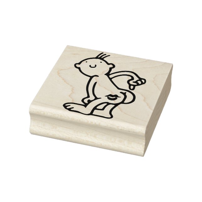 Kiss Butt Rubber Stamp (Stamp)