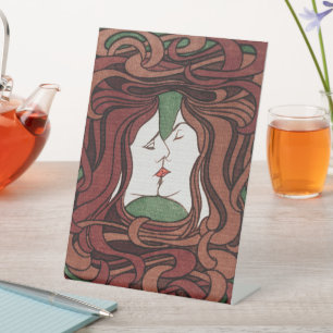 Kiss by Peter Behrens Pedestal Sign