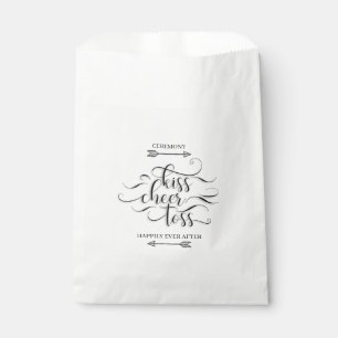 Kiss Cheer Toss - Wedding Aisle Exit Petal Throw Favour Bags