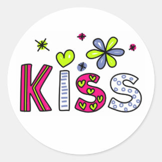 Kiss Classic Round Sticker