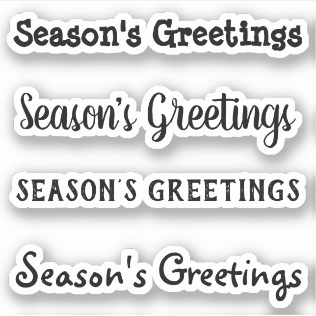 Kiss-Cut Custom Greeting x4 #10 (Season's Greetin) (Front)