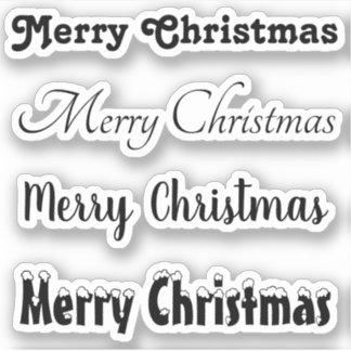 Kiss-Cut Custom Greeting x4 #1 (Merry Christmas) S