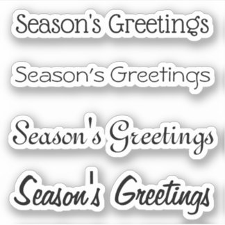 Kiss-Cut Custom Greeting x4 #20 (Season's Greetin)