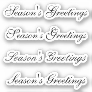 Kiss-Cut Custom Greeting x4 #24 (Season's Greetin)