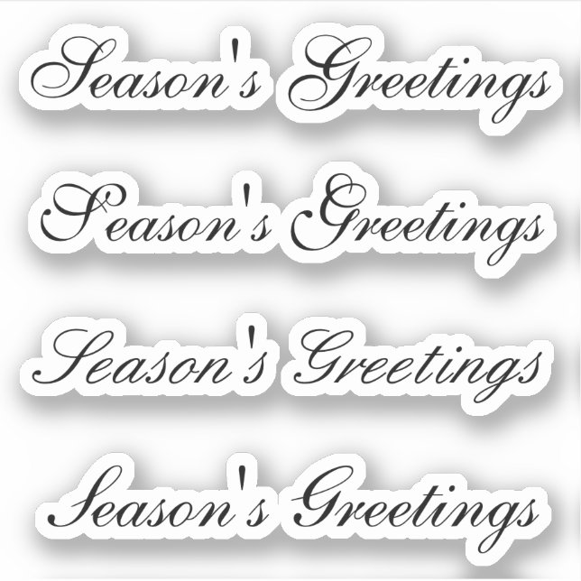 Kiss-Cut Custom Greeting x4 #24 (Season's Greetin) (Front)
