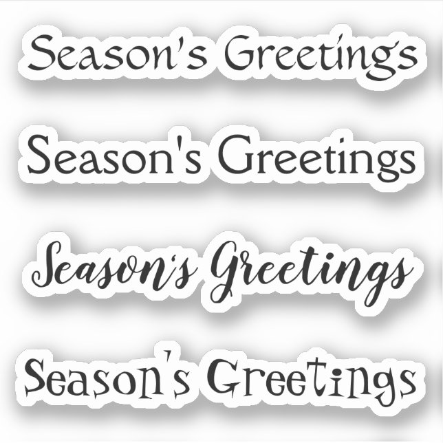 Kiss-Cut Custom Greeting x4 #26 (Season's Greetin) (Front)