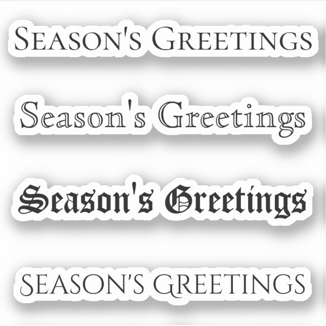 Kiss-Cut Custom Greeting x4 #28 (Season's Greetin) (Front)