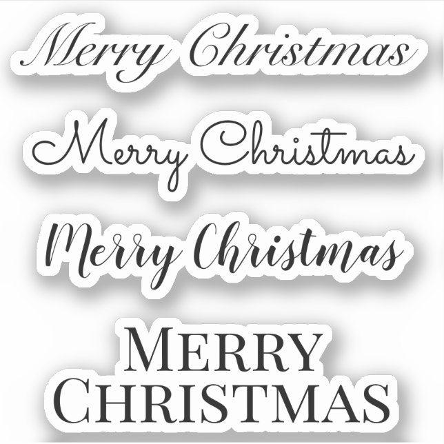 Kiss-Cut Custom Greeting x4 #3 (Merry Christmas) S (Front)