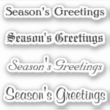 Kiss-Cut Custom Greeting x4 #6 (Season's Greeting)