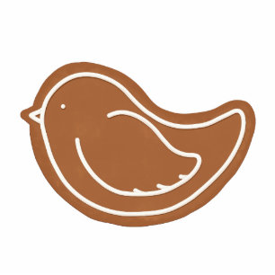 Kiss-Cut Gingerbread Dove Cookie Christmas  Cutout Photo Sculpture Decoration