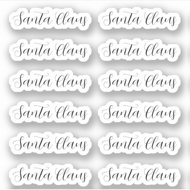 Kiss-Cut Santa Claus Signature Abigaile Sticker (Front)