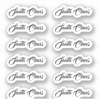 Kiss-Cut Santa Claus Signature Bandung Sticker