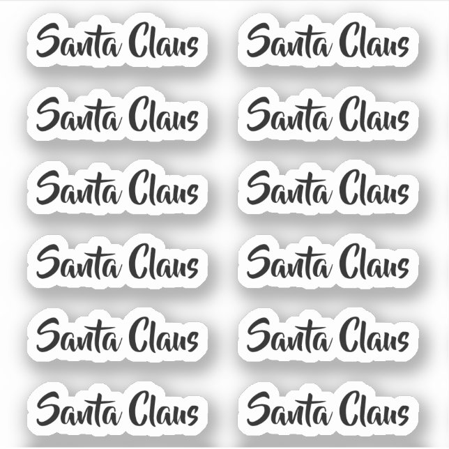 Kiss-Cut Santa Claus Signature Beyond the Mountain (Front)