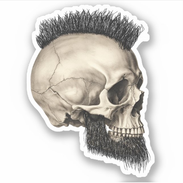 Kiss cut skull sticker (Front)