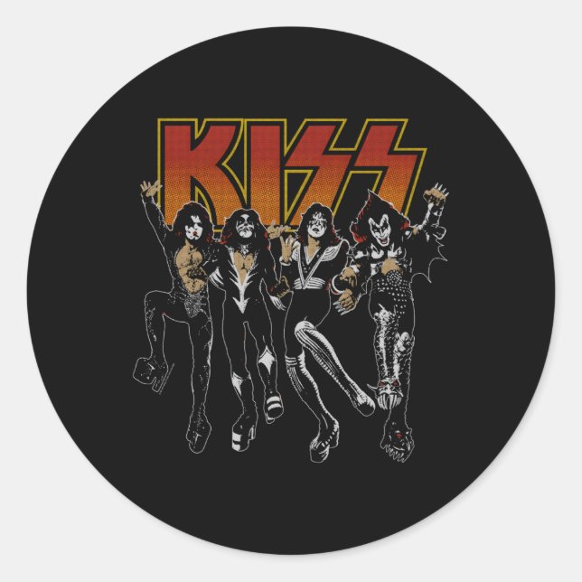 Kiss Destroyer Coon Classic Round Sticker (Front)