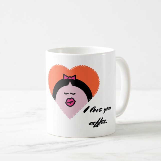 Kiss Emoji Coffee Mug (Front Right)